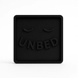 Unbed Square Logo Decorative Block Paperweight Matte Black